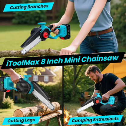 2 in 1 Cordless 15cm Chainsaw with Pole Saw