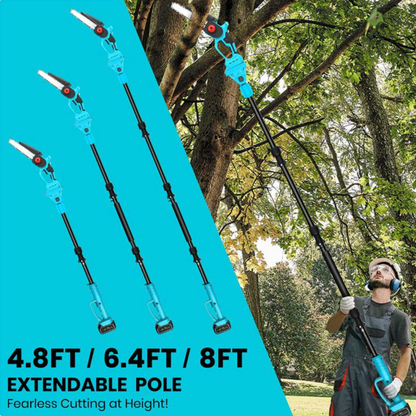 2 in 1 Cordless 15cm Chainsaw with Pole Saw